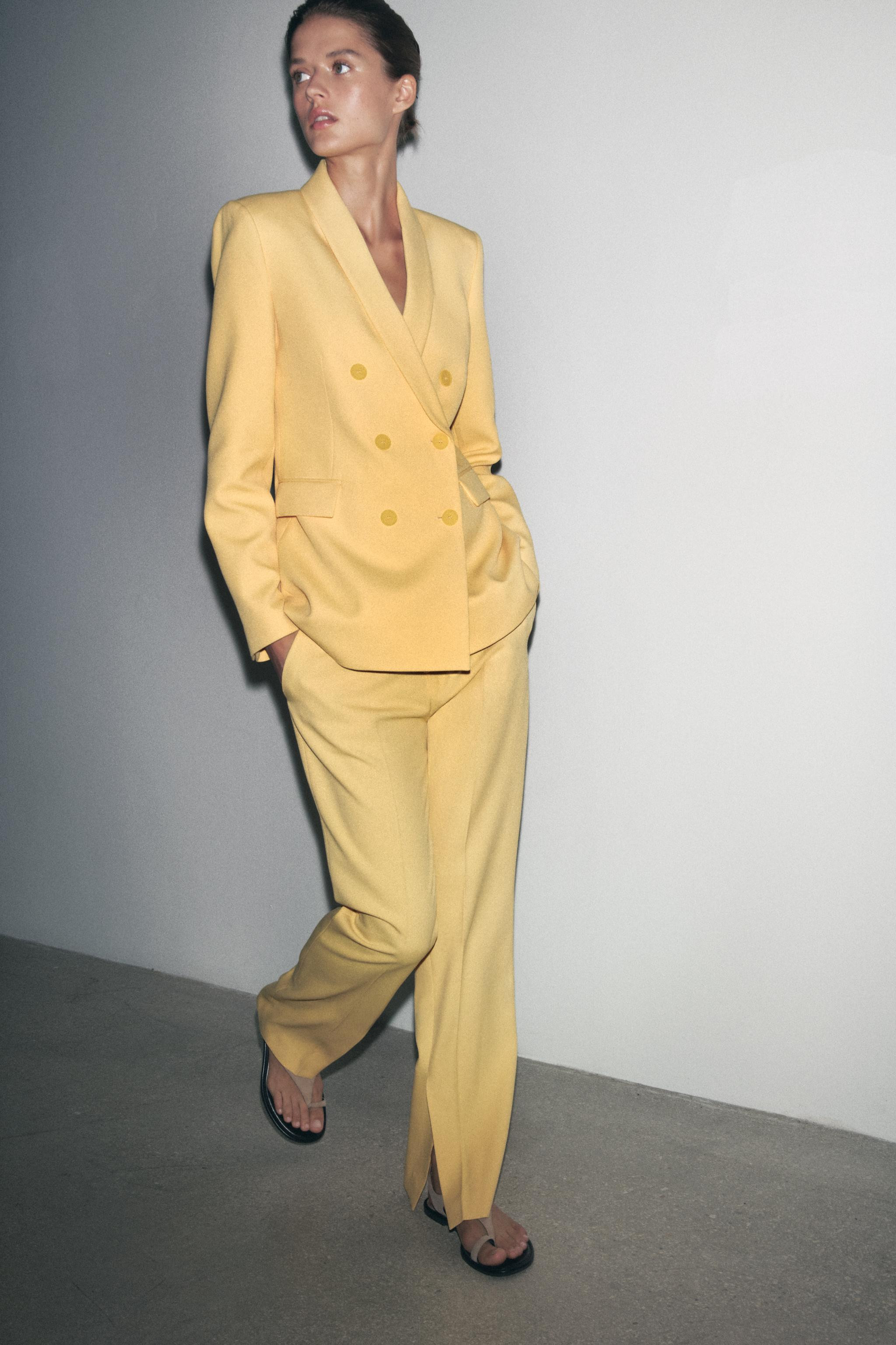 ZW COLLECTION STRAIGHT FIT SHAWL COLLAR BLAZER | Zara US