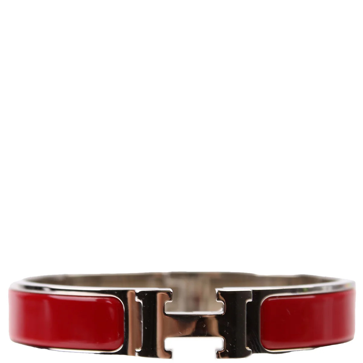 Clic Clac Narrow PM Bracelet Silver/Red | Keeks Designer Handbags