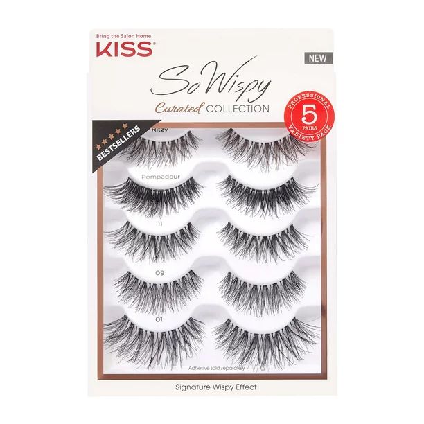 KISS so Wispy Curated Collection, Bestsellers, False Eyelashes, Multipack - Walmart.com | Walmart (US)