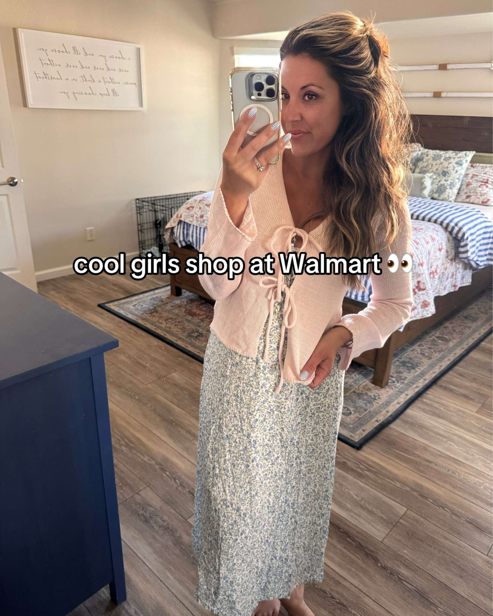SOME OF THESE ARE LESS THAN $10!! Walmart has so many good affordable pieces right now. These dresses have such a Bridgerton-summer feel, but I also grabbed a few transitional spring items that still work if it’s still cold where you live.

Everything fits true to size. The only exception is No Boundaries — I personally size up one because it runs a little junior for me.

Linked everything here for easy shopping.