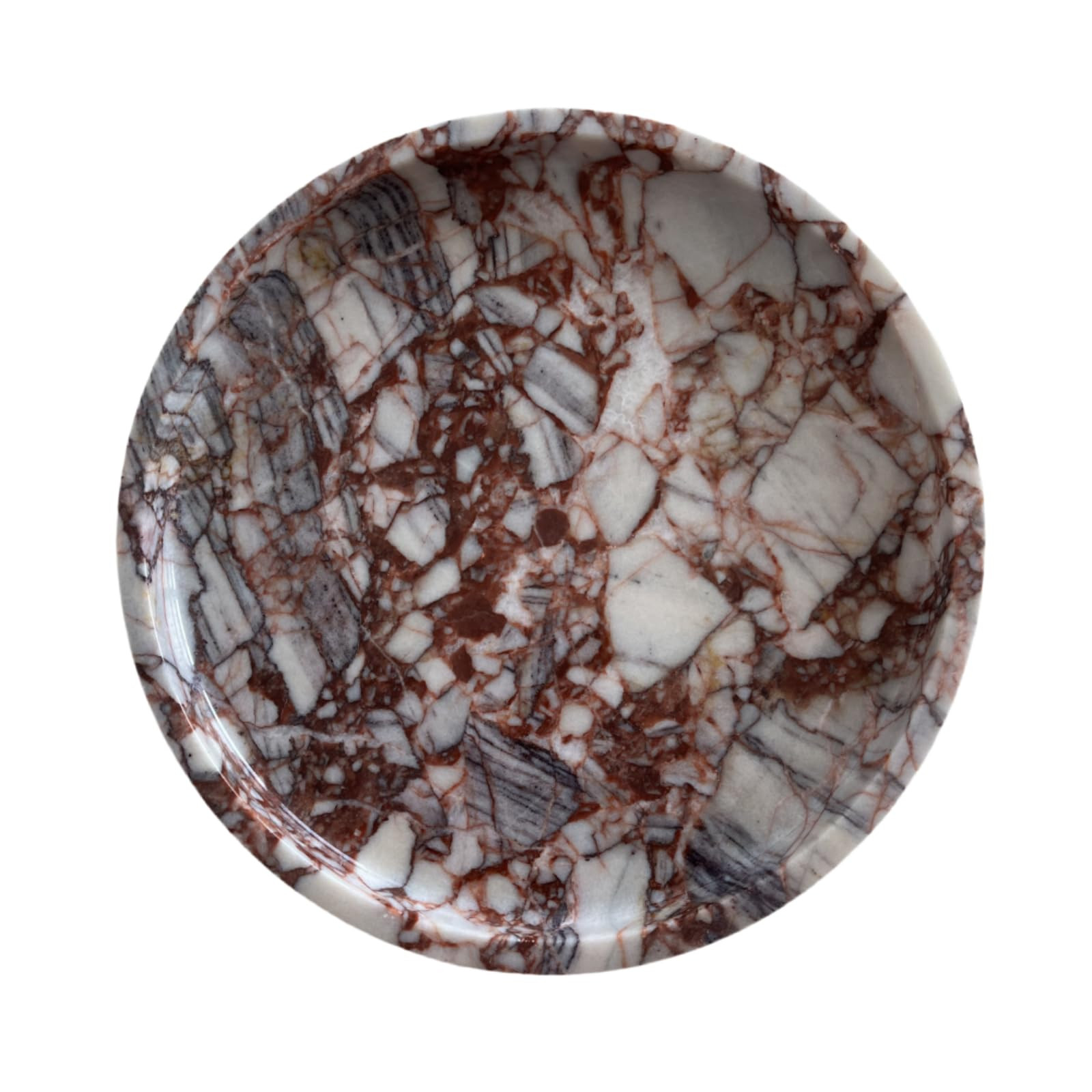 Natural Marble Vanity Tray, Perfume Jewelry Tray, Round Ottoman Tray for Drinks, Coffee Table, Ho... | Amazon (US)