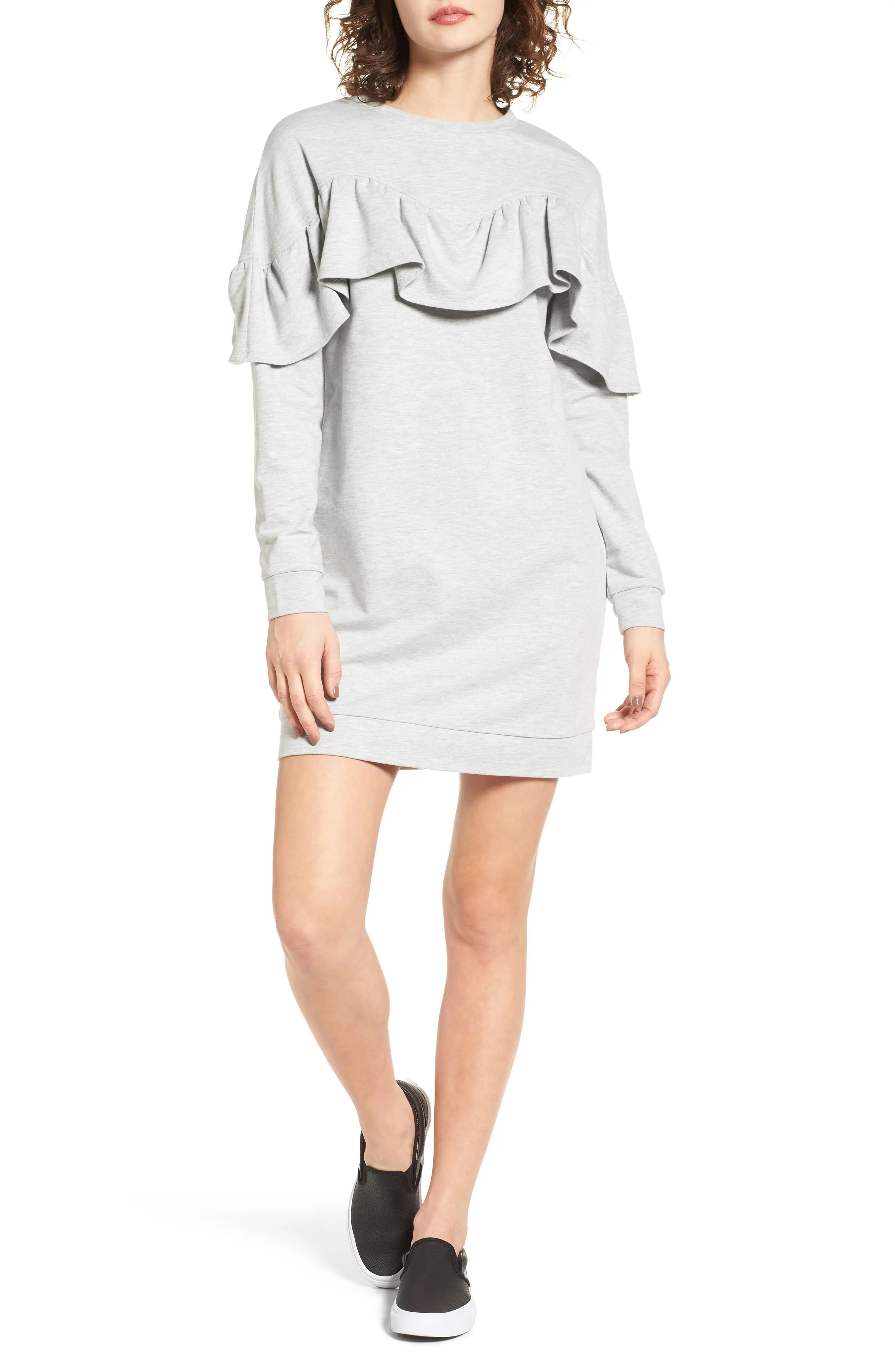 Ruffle Sweatshirt Dress | Nordstrom