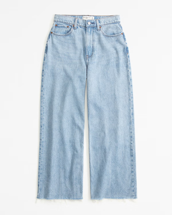 High Rise Cropped Wide Leg Jean | Abercrombie & Fitch (US)