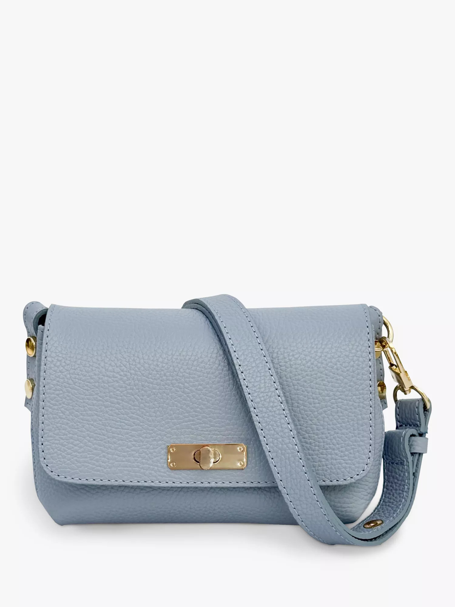 The Maisie Mini Leather Crossbody Bag, Sky | John Lewis (UK)