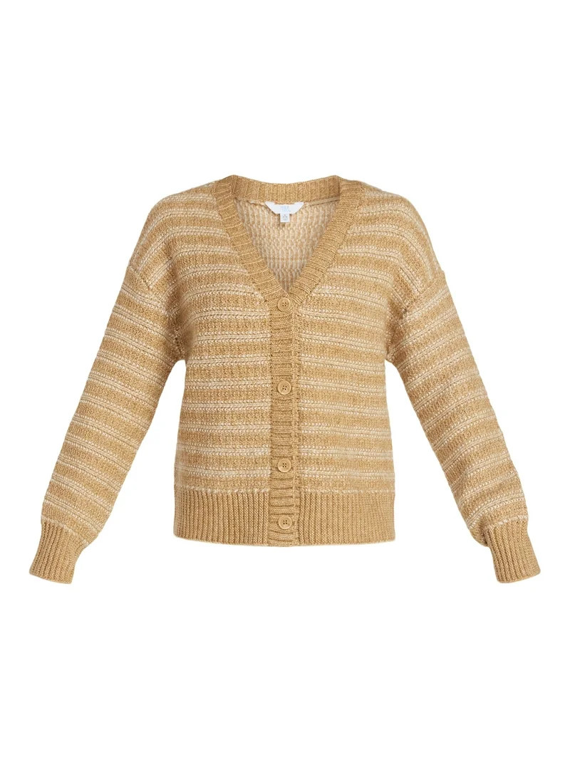 Time and Tru Women's Striped Cardigan Sweater, Midweight, Sizes XS-XXXL | Walmart (US)
