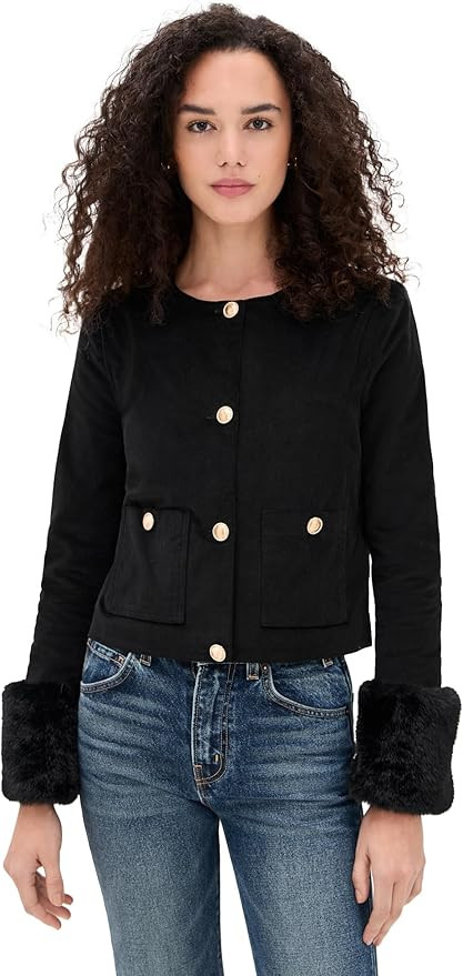 WAYF Women's Fur Trim Jacket | Amazon (US)