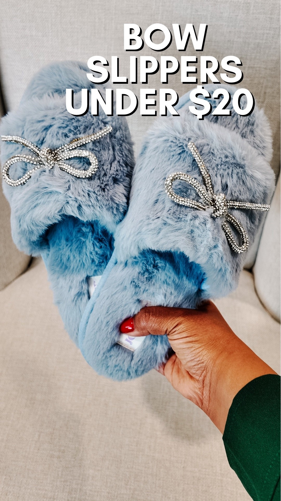 Jeweled bow slippers from Joyspun at Walmart. They are under $15 

Slippers, pajamas, Walmart find, Walmart fashion, Walmart sleepwear, smiles and pearls 

#LTKMidsize #LTKmorningroutine #LTKootd