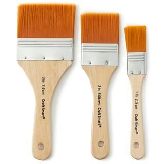 Gold Taklon Large Area Flat Brush Pack by Craft Smart®  | Michaels | Michaels Stores