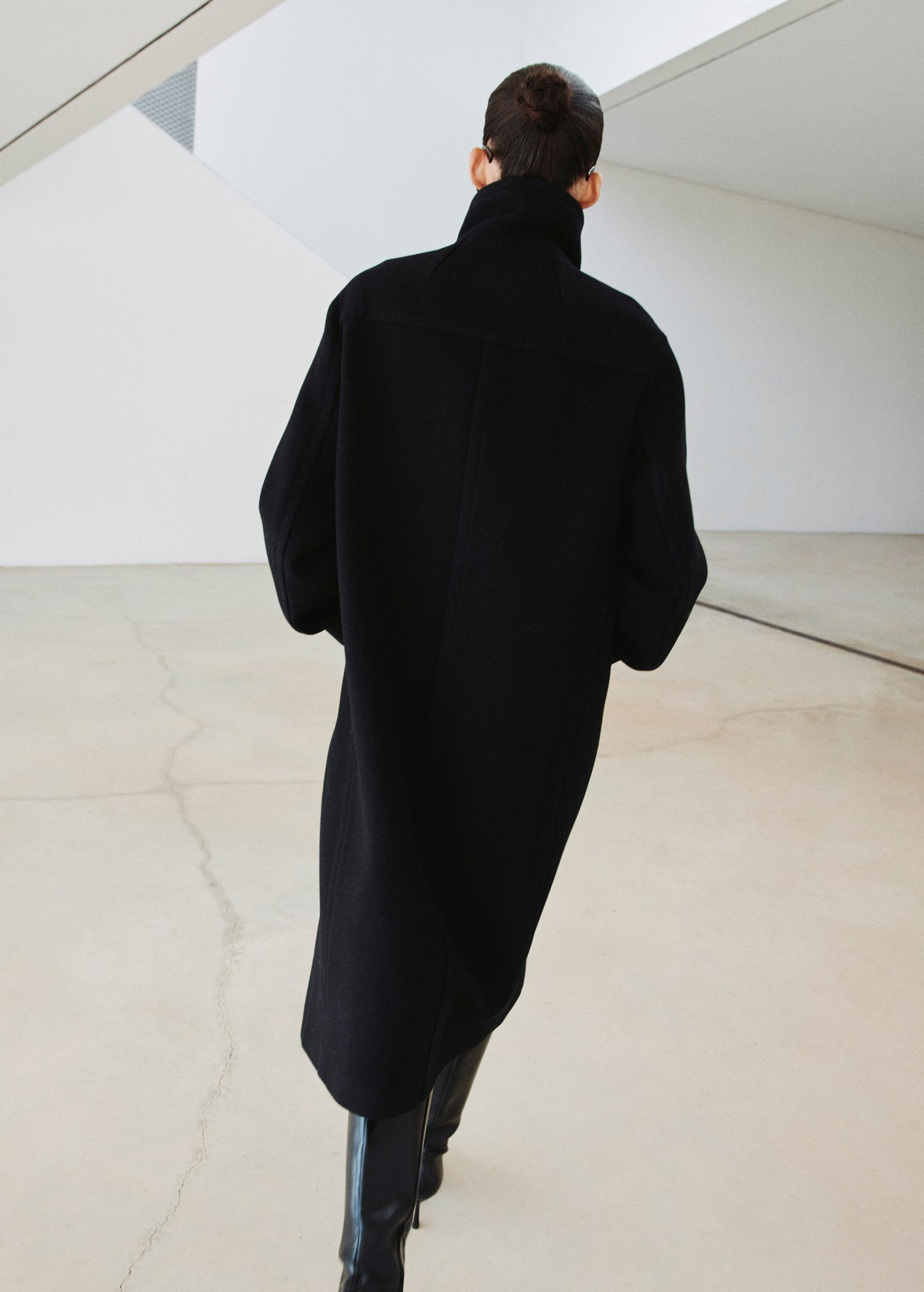 Wool-blend funnel-neck coat | Mango (US/MX/AU)
