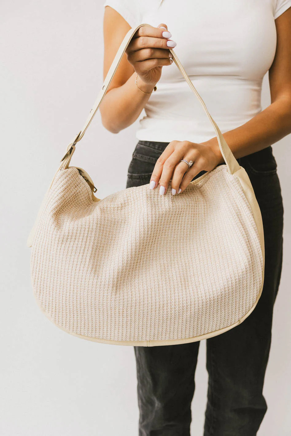 Toulouse Woven Tote in Ivory | Böhme US