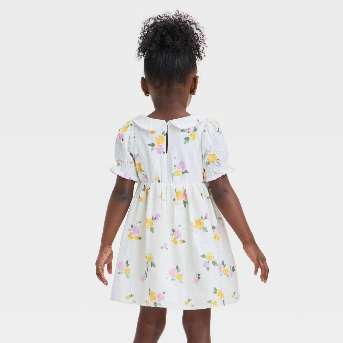 Toddler Girls' Floral Dress - Cat & Jack™ Cream 2T | Target