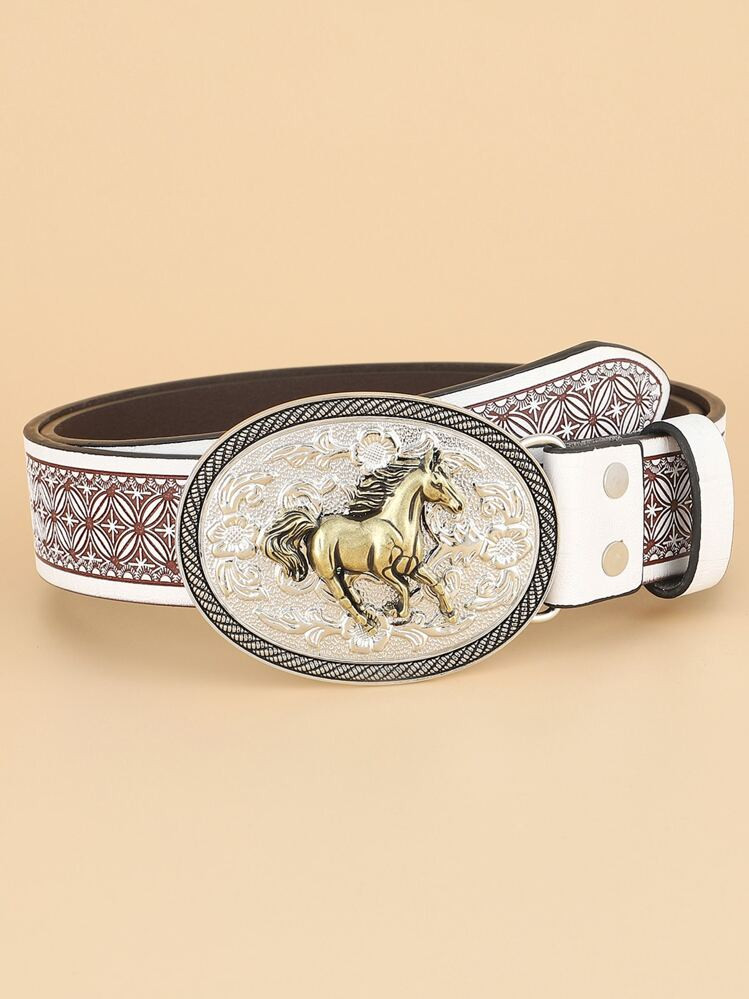 Western Belt, Womens Horse Buckle Belt | SHEIN