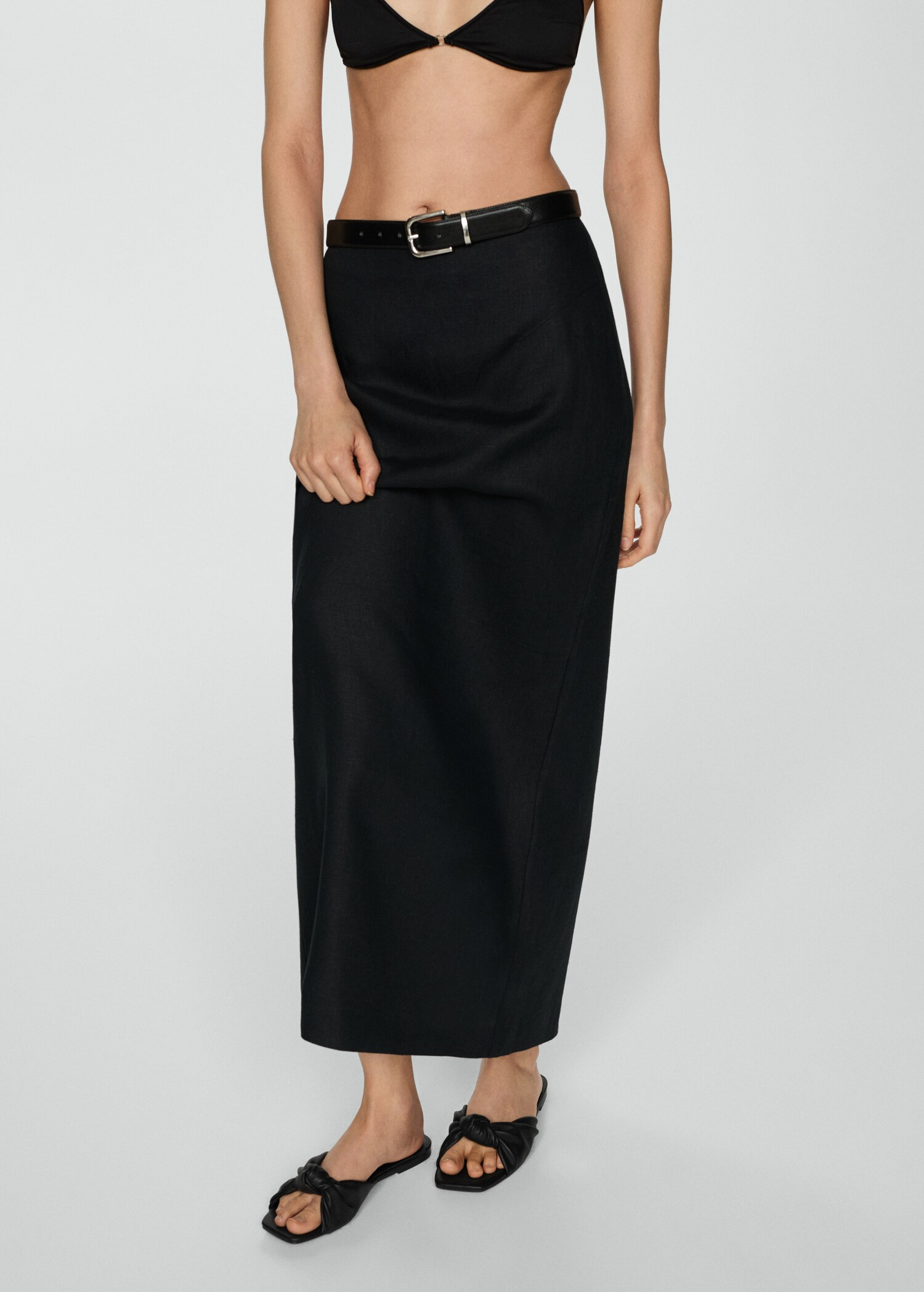 Square-toe sandals with knot detail - Woman | MANGO USA | MANGO (US)