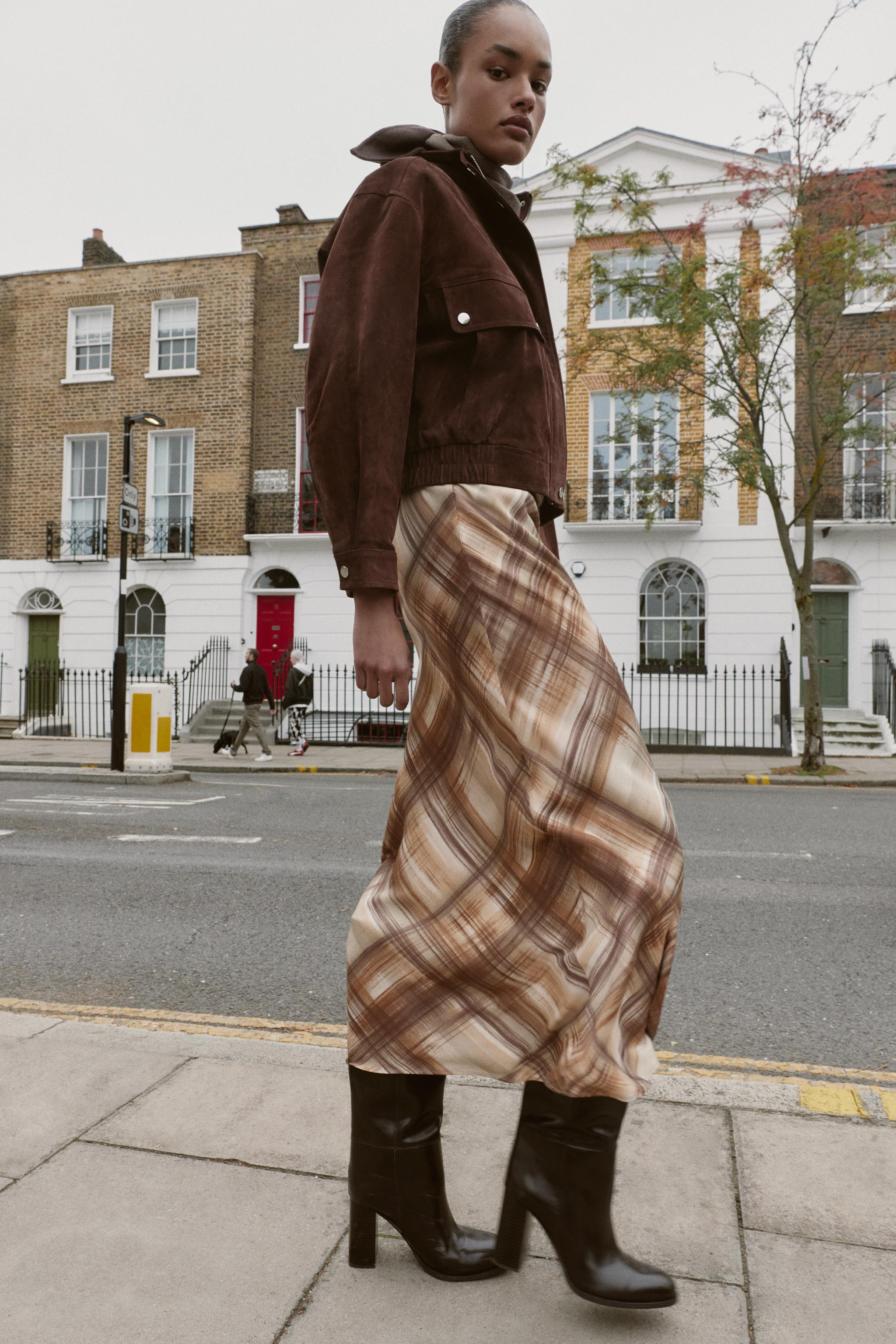 SATIN MIDI SKIRT | Zara US