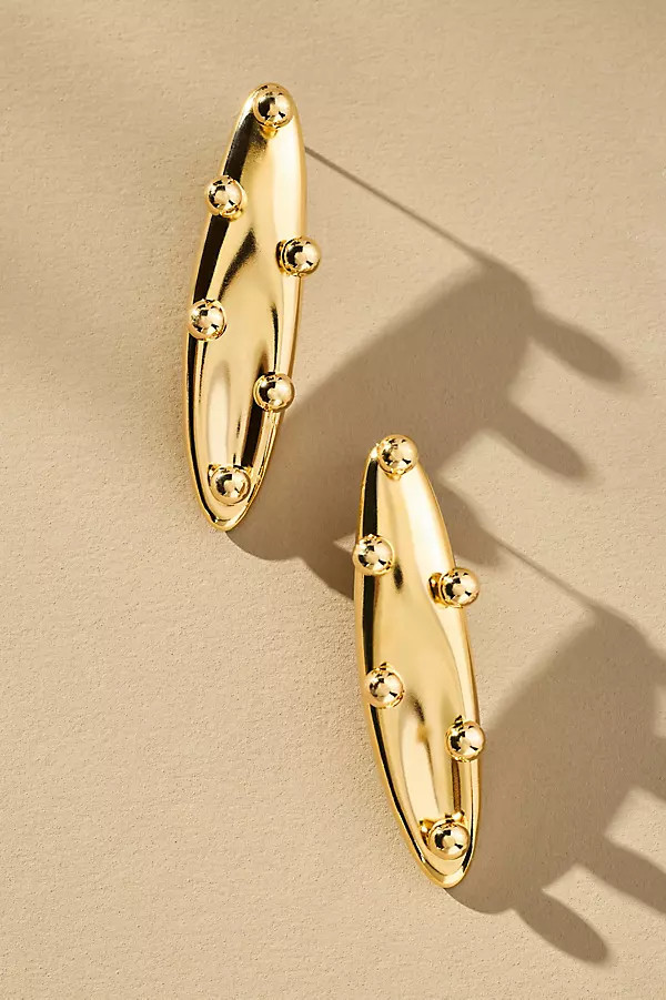 Studded Long Drop Earrings | Anthropologie (US)