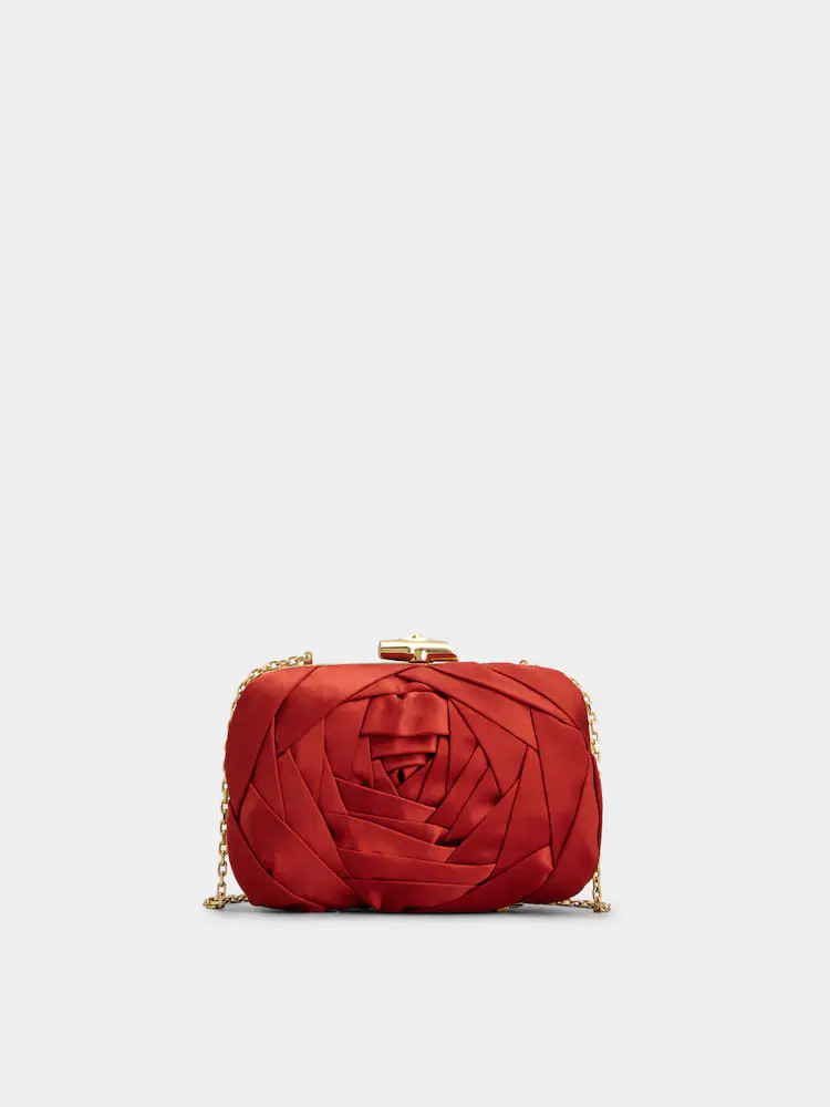 Pochette Rose Vivier in raso | Roger Vivier INT