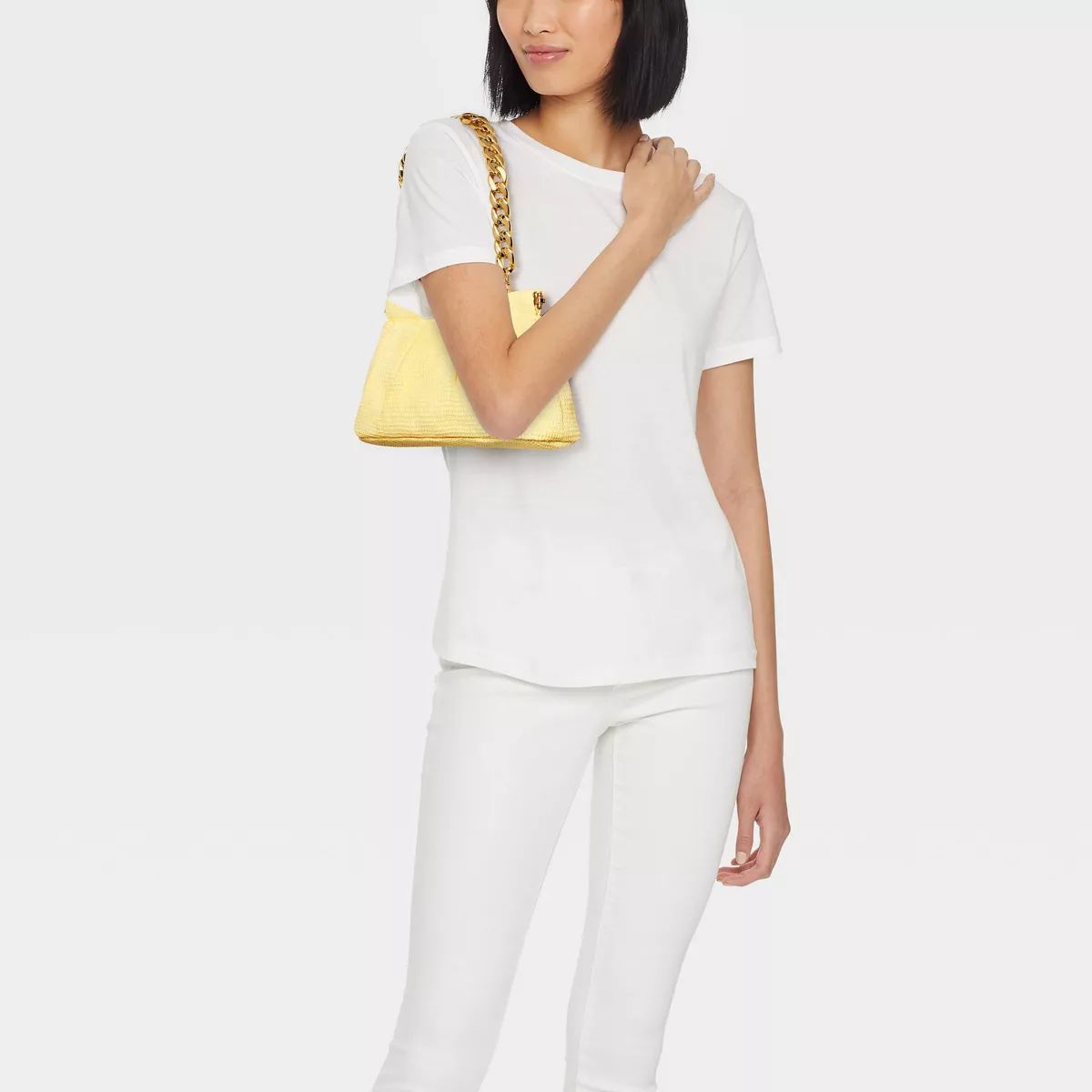 Straw Facile Frame Clutch - A New Day™ Yellow | Target