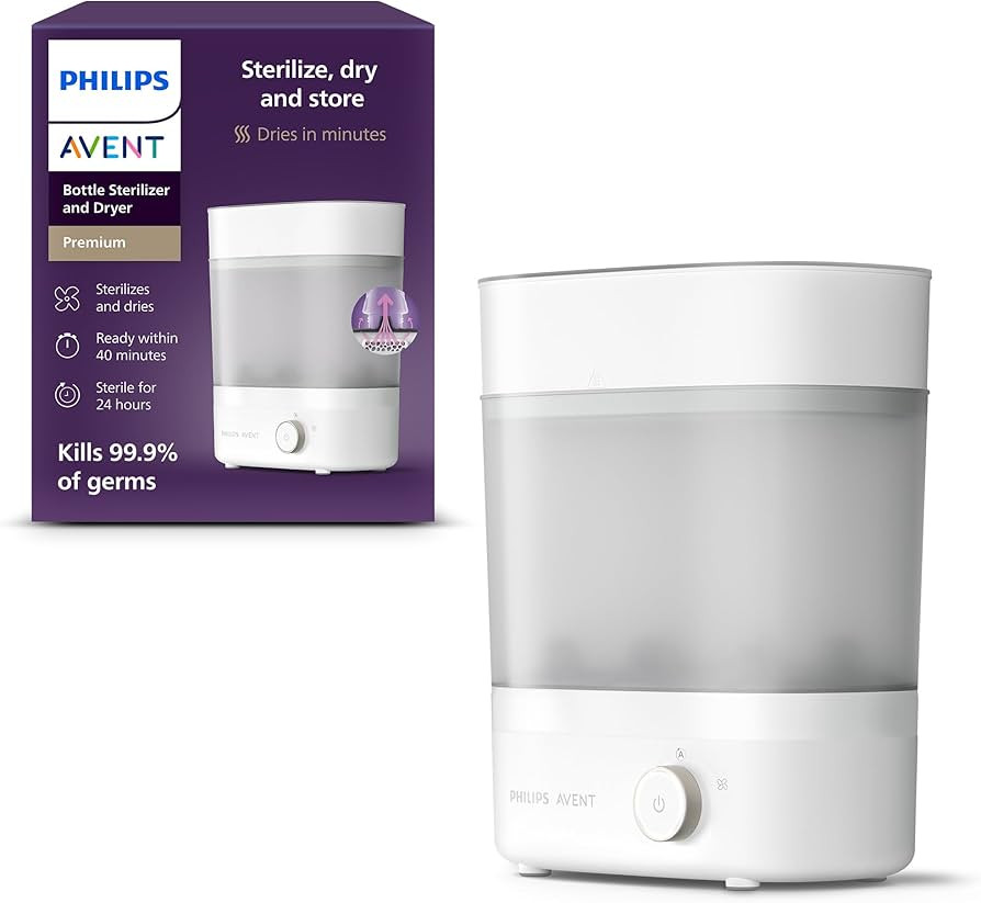 Philips Avent Baby Bottle Sterilizer and Dryer Premium, Removes 99,9% of Bacteria, Chemicals Free... | Amazon (US)