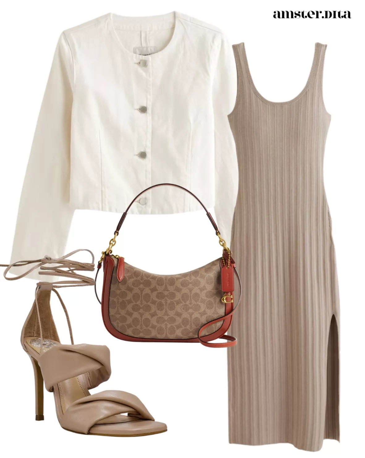 casual brown heels outfit