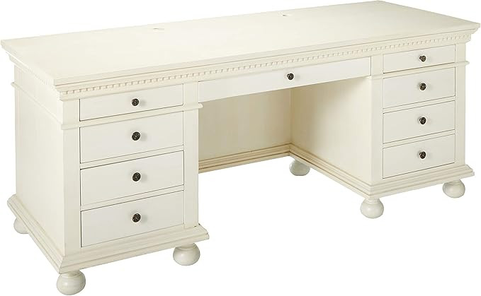 Acme Gustave Executive Desk in Cream White Finish | Amazon (US)