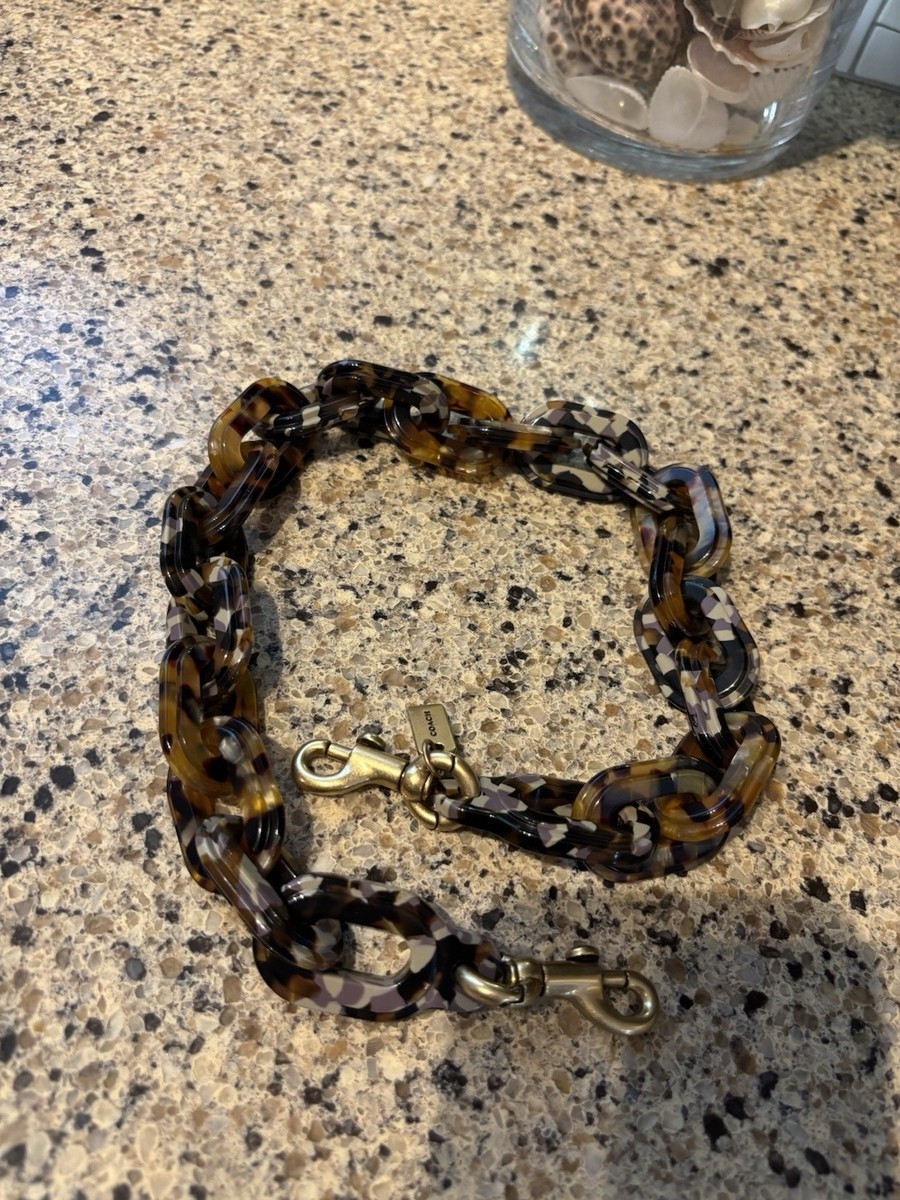 Coach Choachtopia Short Chain Strap With Recycled Resin Brass / Multi Color | eBay US