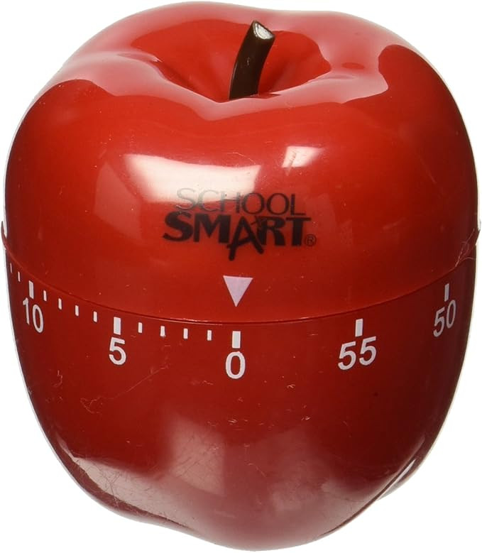 School Smart Apple Shaped Timer with Bell, 60 Minutes - 084083 | Amazon (US)