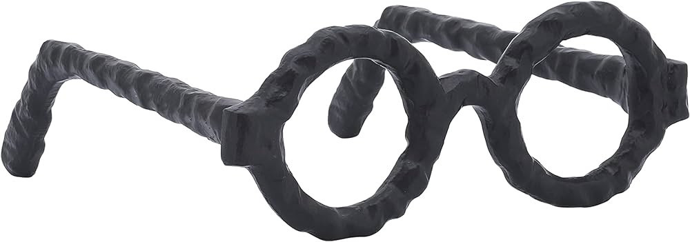 Sagebrook Home Aluminum Glasses Sculpture, Black | Amazon (US)