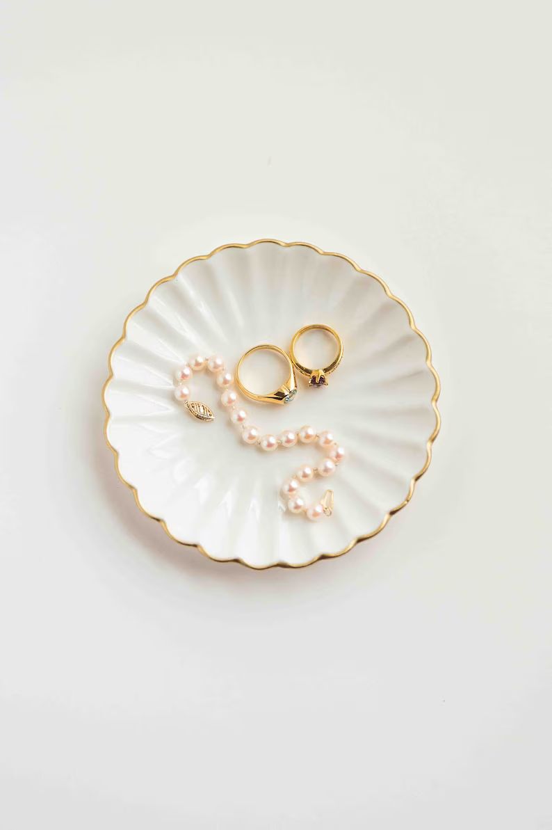 Personalized Minimalistic Ceramic Ring Dish  Simple - Etsy | Etsy (US)
