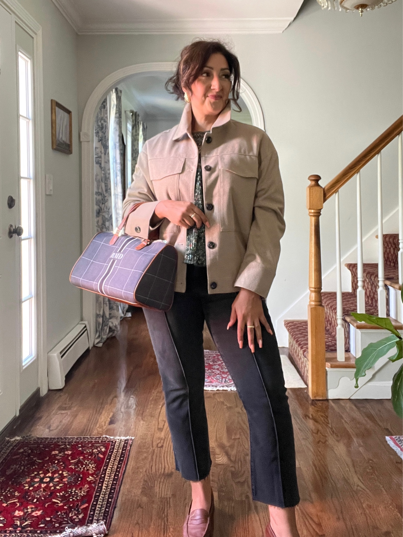 Anthropologie trucker jacket. Kick cropped jeans. Penny loafers. Fall style. 

#LTKSeasonal #LTKstyletip