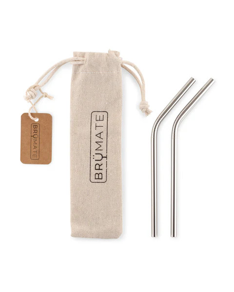 Stainless Steel Reusable Wine Straws | Stainless | BruMate