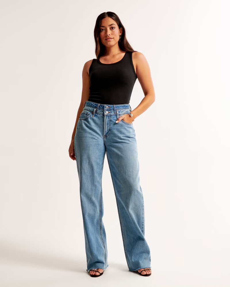 Women's Curve Love High Rise Loose Jean | Women's Bottoms | Abercrombie.com | Abercrombie & Fitch (US)