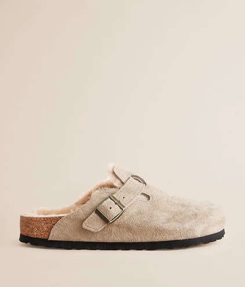 Boston Suede Shearling Clog | Buckle