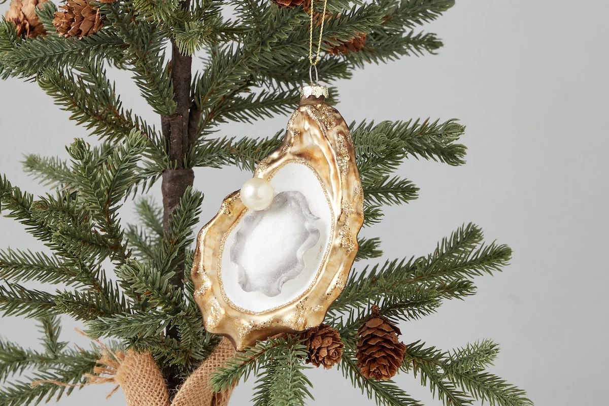 Glass Christmas Ornament, Oyster | etúHOME
