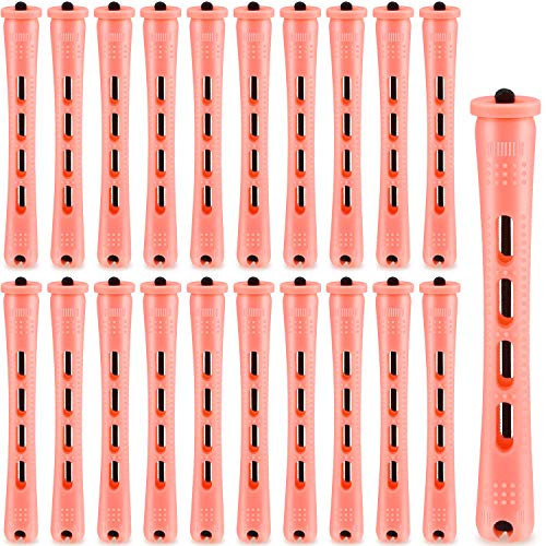 WILLBOND 60 Pcs Perm Rods for Long Hair Plastic Curl Rods Cold Wave Irons Curling Roller for Hair Styling Hairdressing Tools(0.51 Inch,Shell Pink) | Amazon (US)