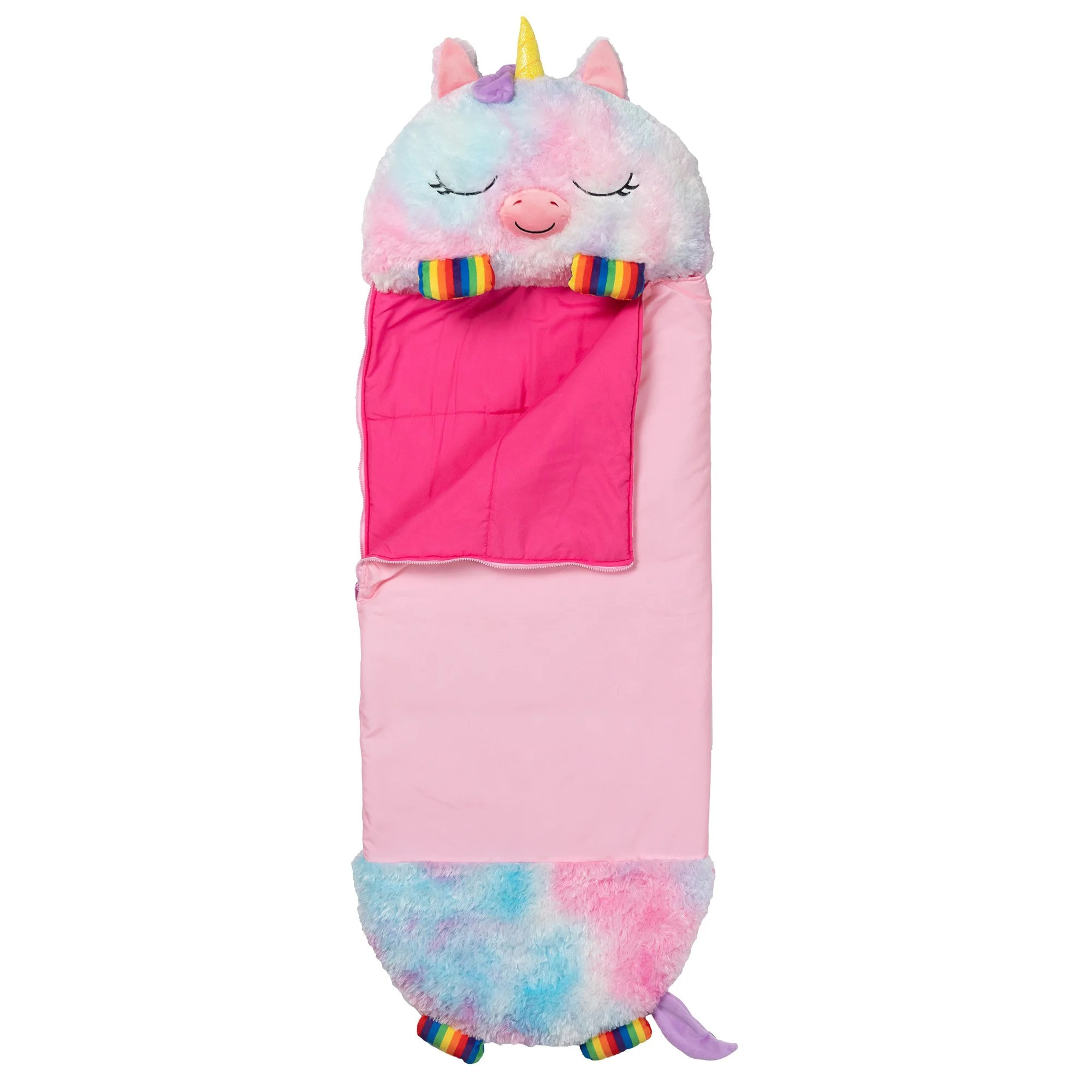 Happy Nappers: Pillow & Sleepy Sack: Medium - Rainbow Unicorn - 54 x 20", Plush Animal Character,... | Walmart (US)