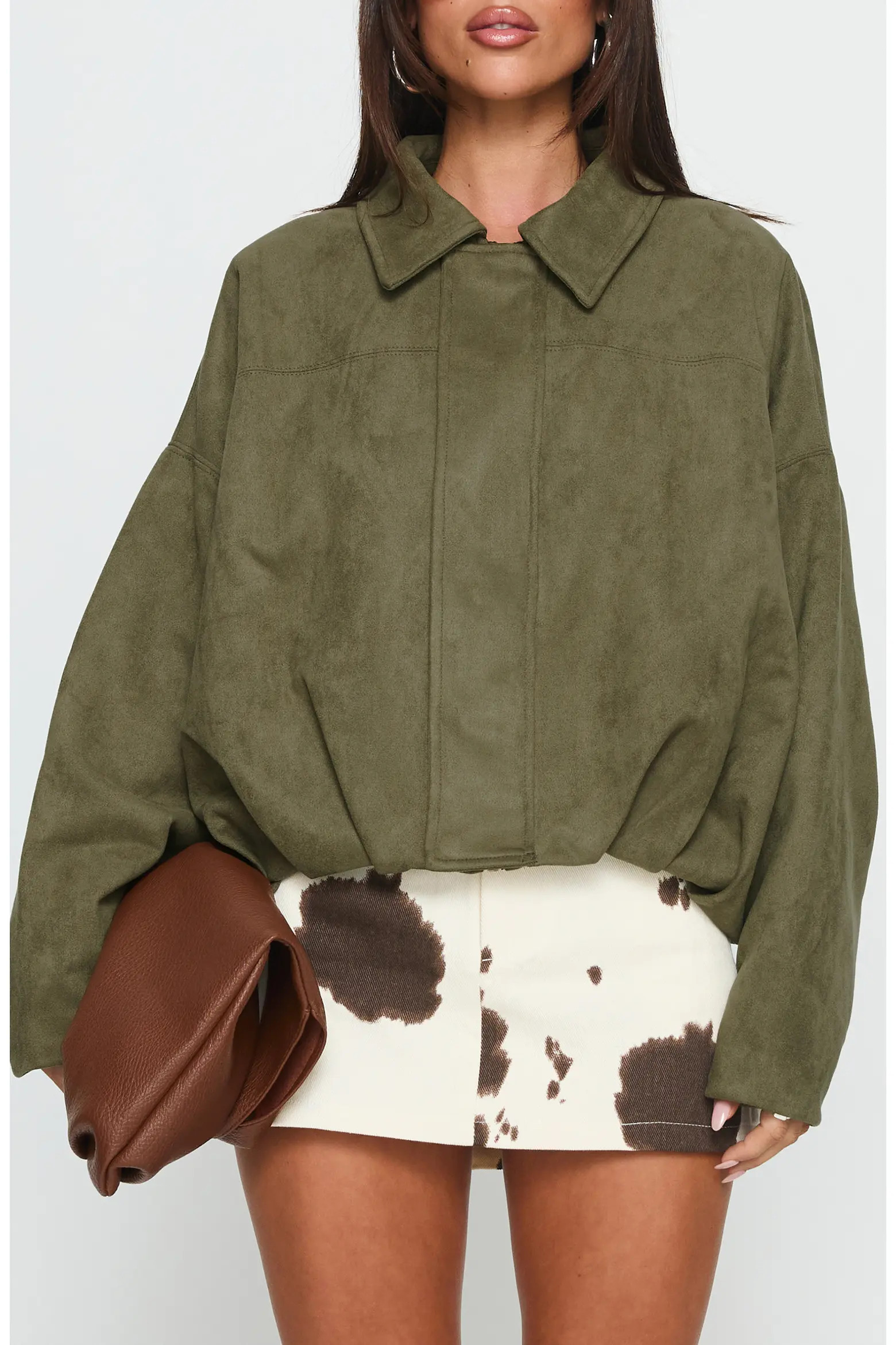 Princess Polly Enlightened Faux Suede Bomber Jacket (Women) | Nordstrom | Nordstrom