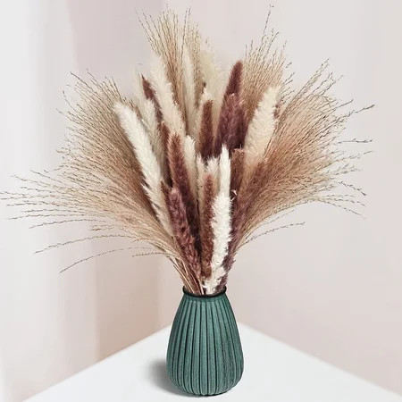 Baumaty Natural Dried Pampas Grass Decor Natural Wheat Grass 60pcs Natural Home Decor Wedding Floral | Walmart (US)