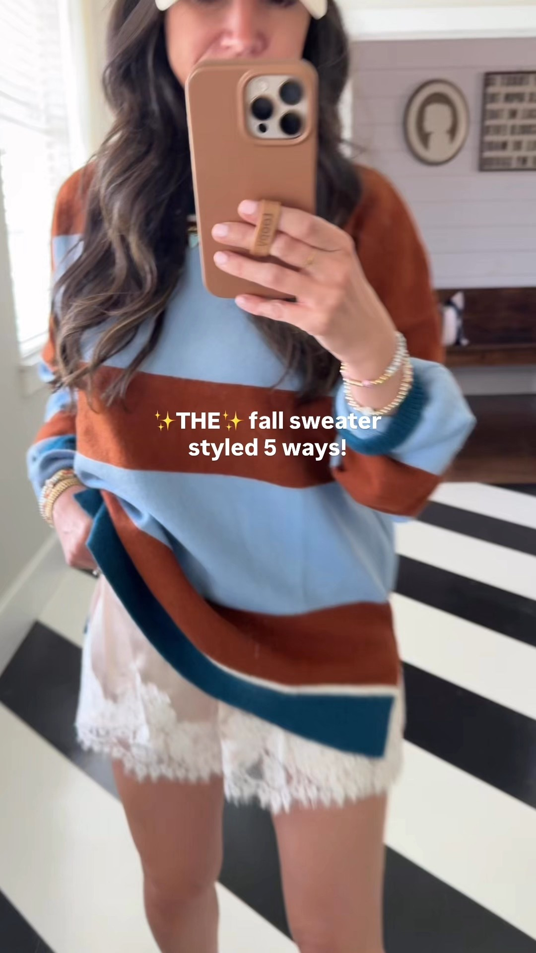 stripe sweater look for less! Wearing my normal size small. 


mom style, mom outfit, weekend look, weekend style, weekend outfit, leopard pants, work wear, work outfit, black jeans, levis, american eagle, aerie, lace shorts, sweatpants, lounge, sherpa flats, prime day sale



#LTKFindsUnder50 #LTKSeasonal #LTKSaleAlert