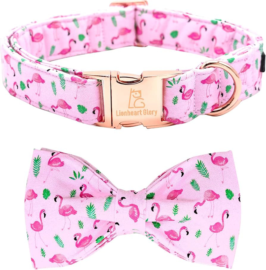 Lionheart glory Dog Bow Collar Valentine's Day Dog Collar for X-Large Dogs, Pink Dog Collar with ... | Amazon (US)
