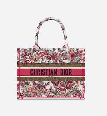 Medium Dior Book Tote Multicolor Butterfly Embroidery (36.5 x 28 x 17.5 cm) | DIOR | Dior Beauty (US)