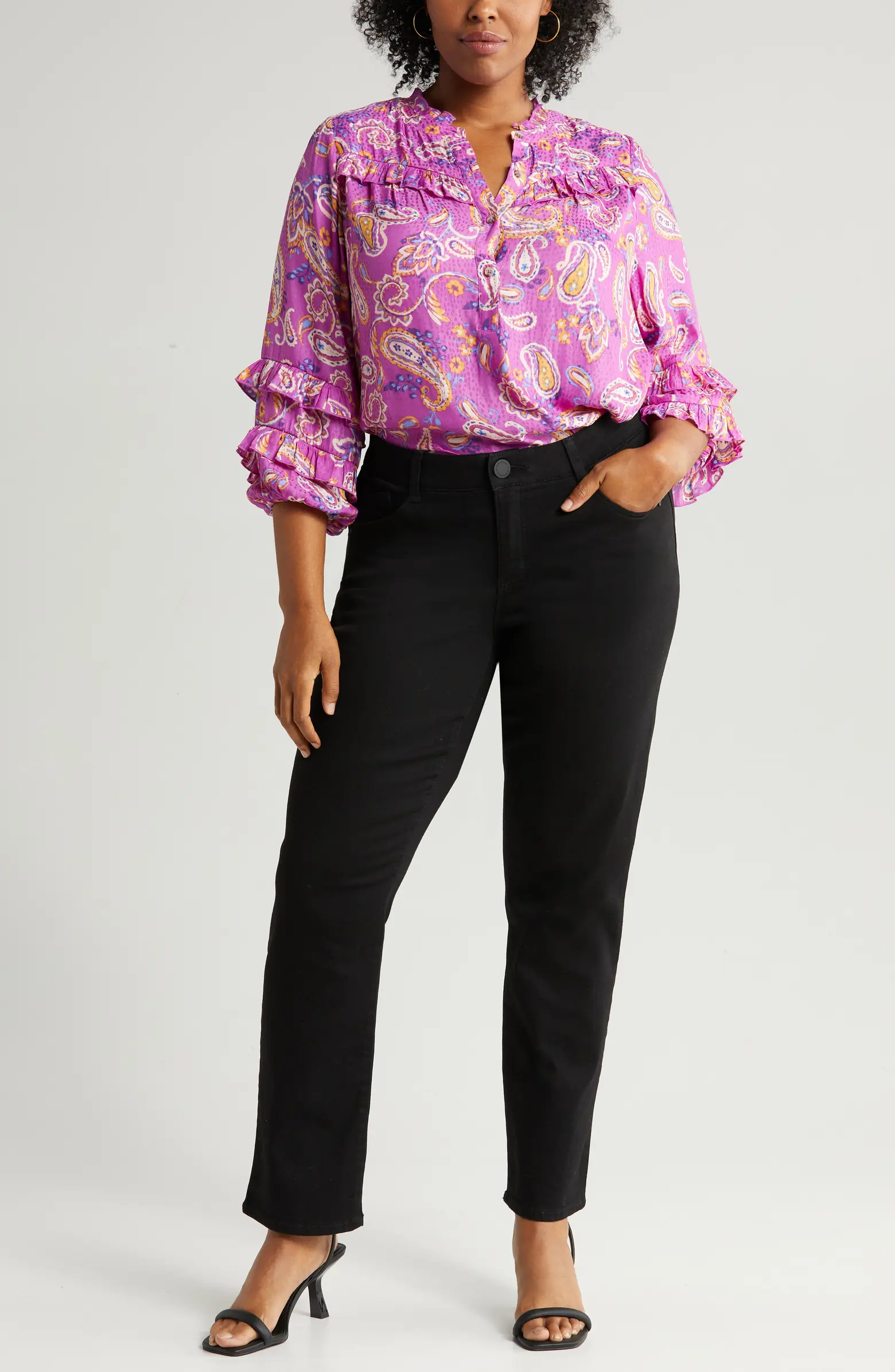 Sawyer 'Ab'Solution High Waist Straight Leg Jeans | Nordstrom