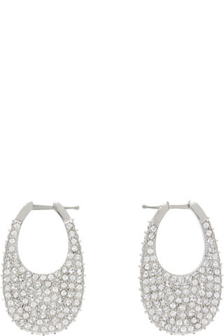 Crystal-Embellished Medium Swipe Earrings | SSENSE
