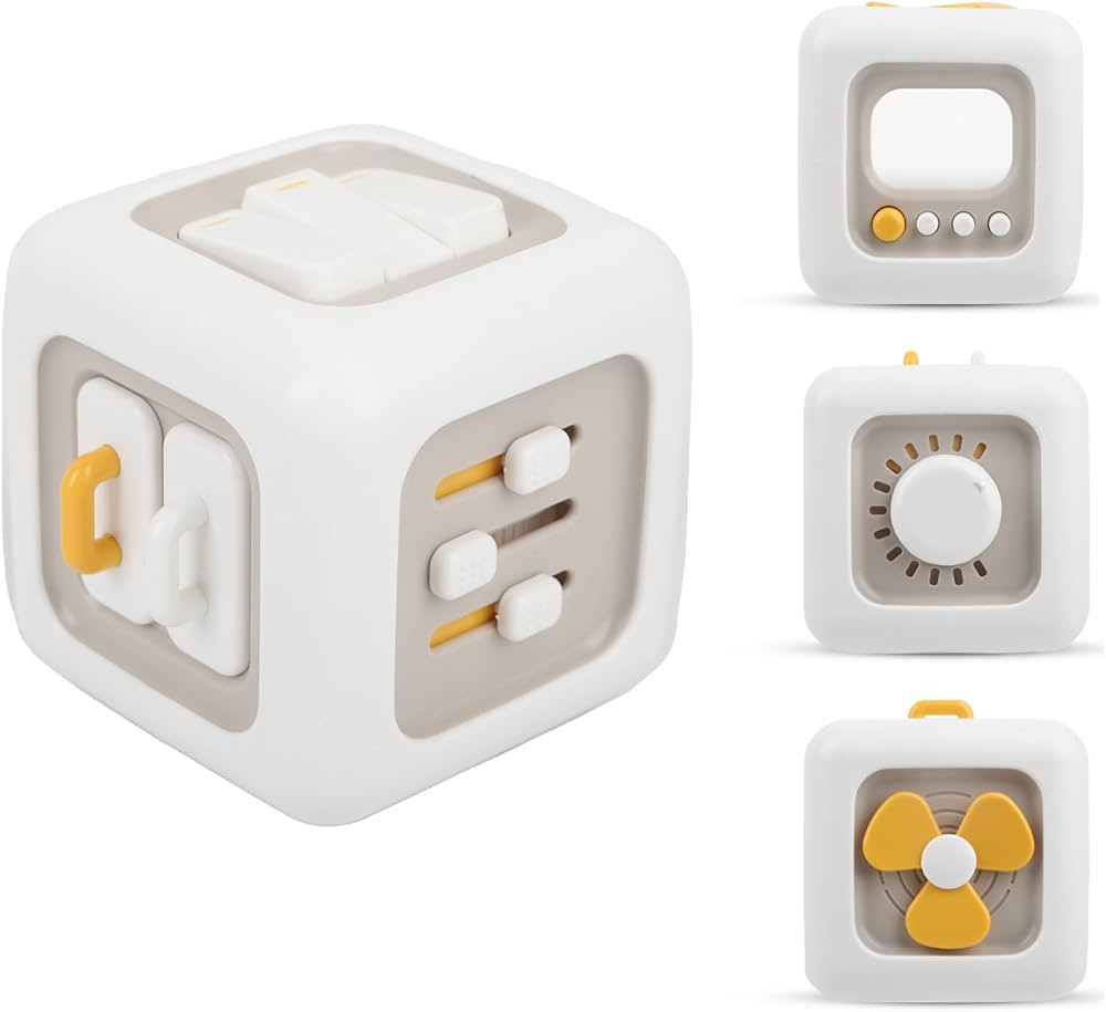 Montessori Busy Cube for Toddlers 1-3,Car Travel Toys Busy Board Activity Cube,Learning Stocking ... | Amazon (US)