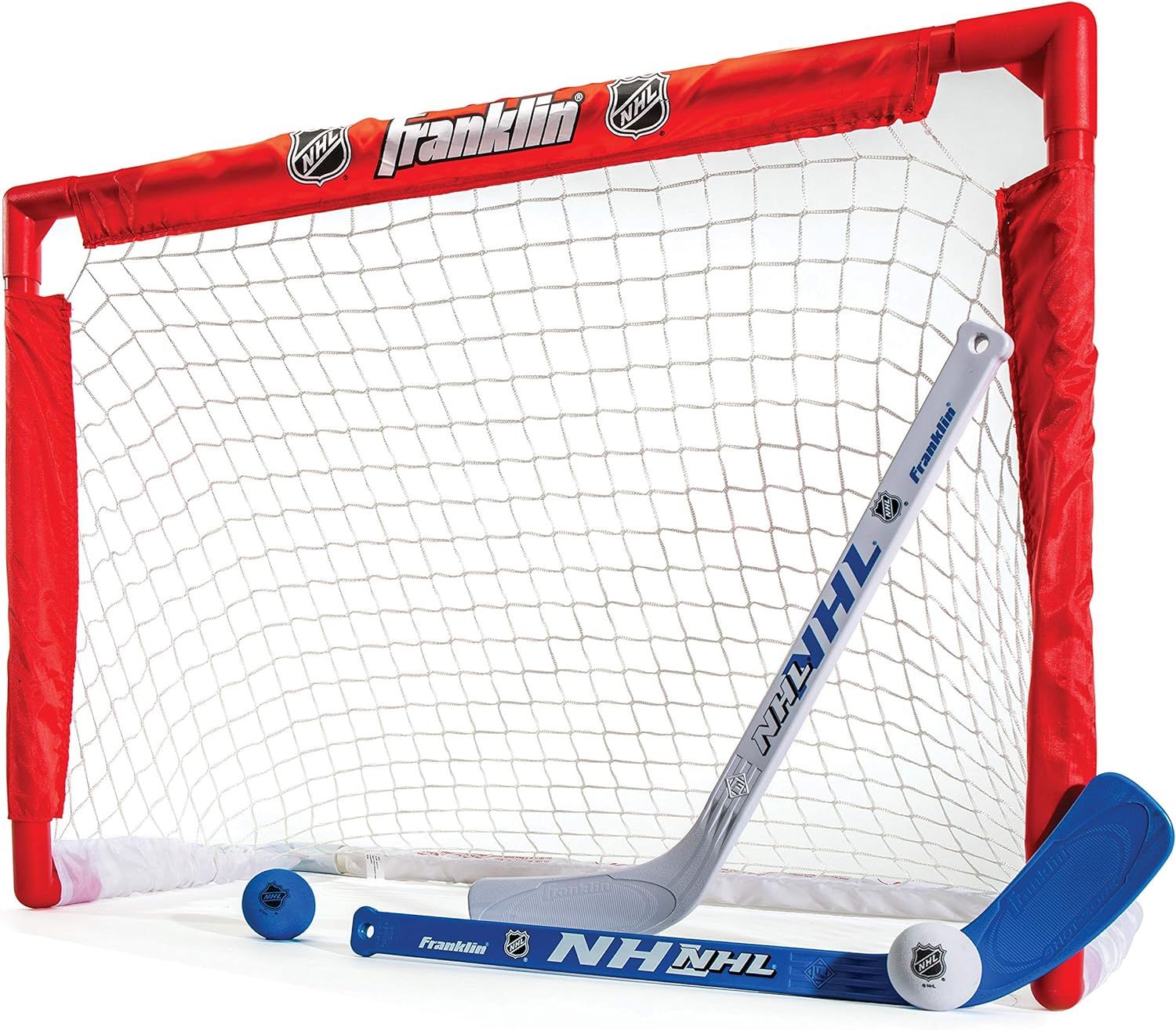 Franklin Sports NHL Kids Mini Hockey Set - Includes 1 Knee Hockey Goal - 2 Mini Hockey Sticks + 2... | Amazon (US)