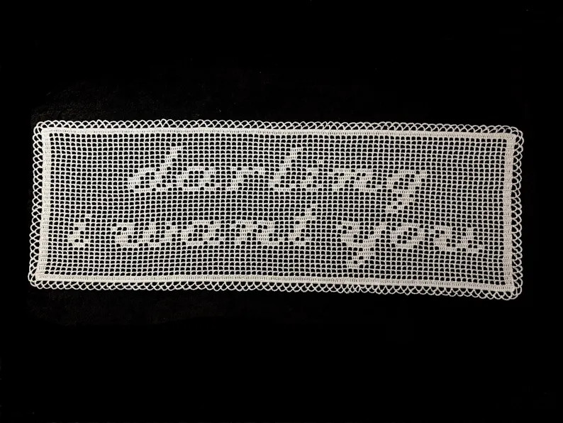 Handmade Filet Crochet ‘darling I Want You’ Lace Doily, Banner, Vintage Decor, Wall Art - Ets... | Etsy (US)
