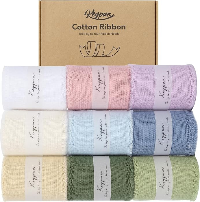 1-1/2" x 18 Yd Cotton Ribbon for Gift Wrapping Wedding Invitations Bridal Flower Bouquets, Mixed ... | Amazon (US)