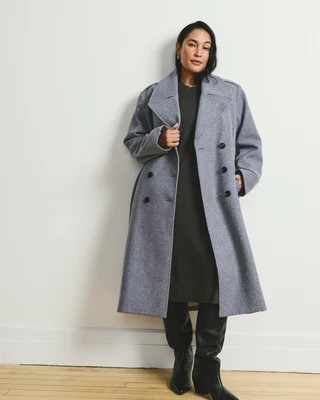 Callaghan Wool Blend Coat - Barcarolle Gray | Universal Standard