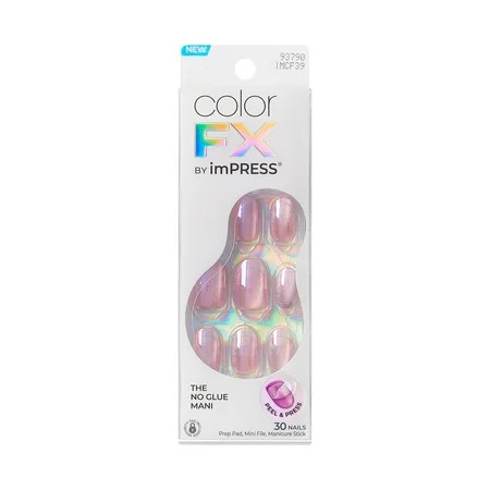 Kiss Impress ColorFX Short Oval Press-On Nails, Pink, 30 Pieces | Walmart (US)