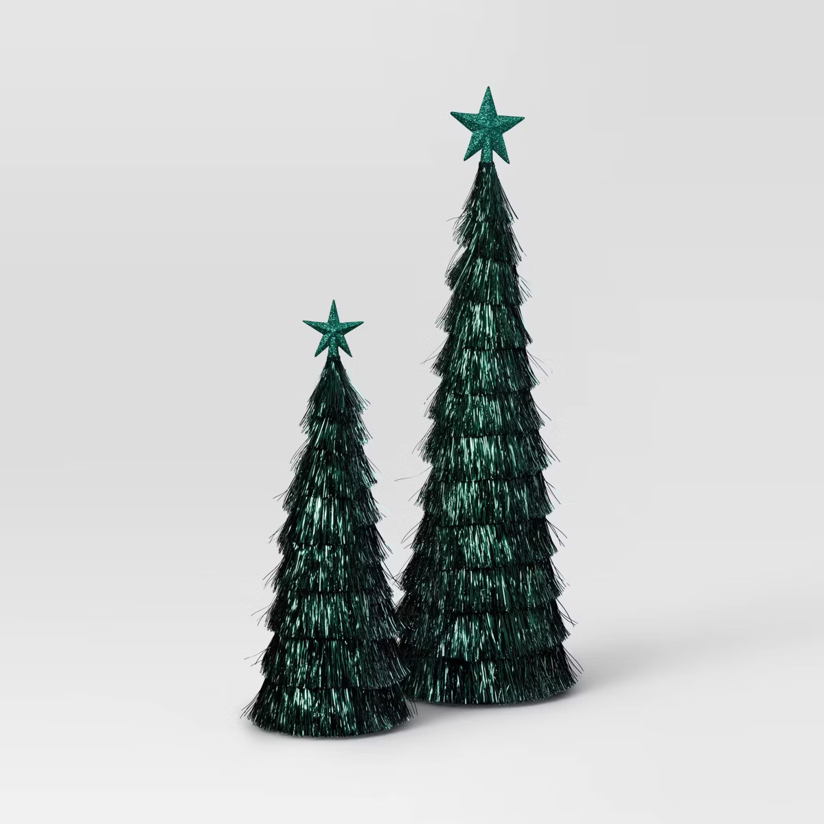 2pk Christmas 18" and 12" Tinsel Trees - Wondershop™ | Target
