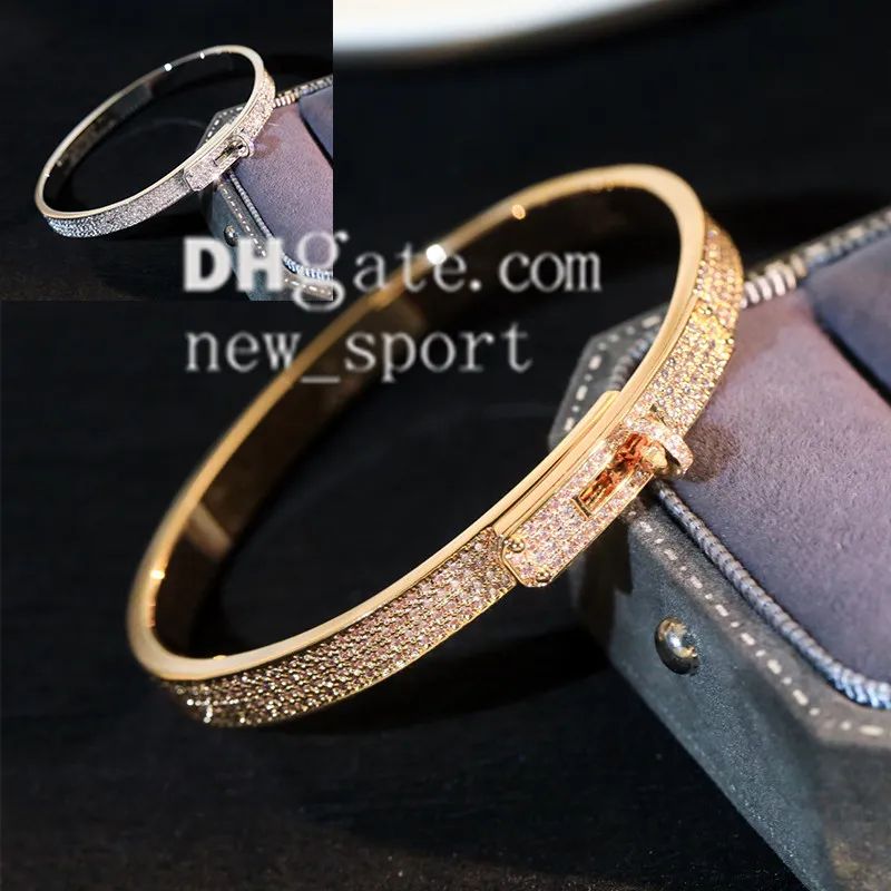 Hermes Kelly full diamond bracelet turnbuckle 17 unique H family style Rose Gold Platinum Versati... | DHGate